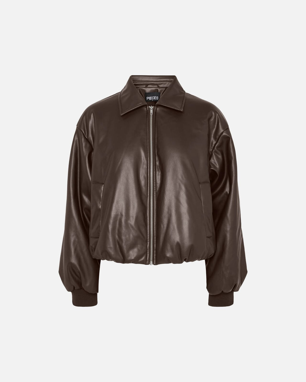 PIECES Jakke Lara Padded Coated Bomber - Hot Fudge
