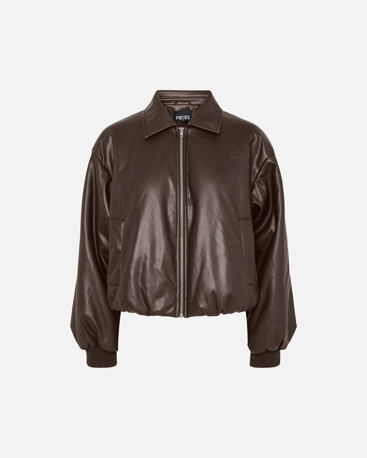 PIECES Jakke Lara Padded Coated Bomber - Hot Fudge