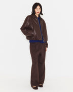 PIECES Jakke Lara Padded Coated Bomber - Hot Fudge