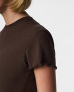 PIECES T-skjorte Nicca SS O-neck - Hot Fudge
