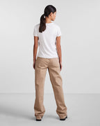 PIECES T-skjorte Nicca SS O-neck - Bright White