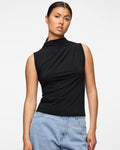 PIECES Topp Madison SL Draped - Black