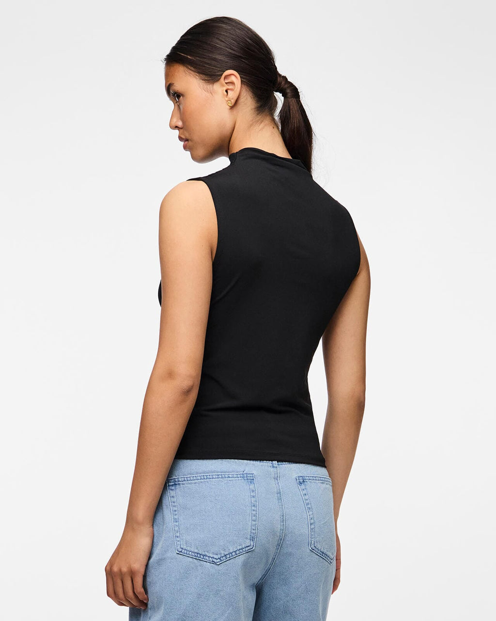 PIECES Topp Madison SL Draped - Black