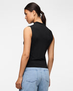 PIECES Topp Madison SL Draped - Black