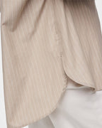 PIECES Skjorte Melia LS Loose Shirt - Crockery/ Thin Bright White