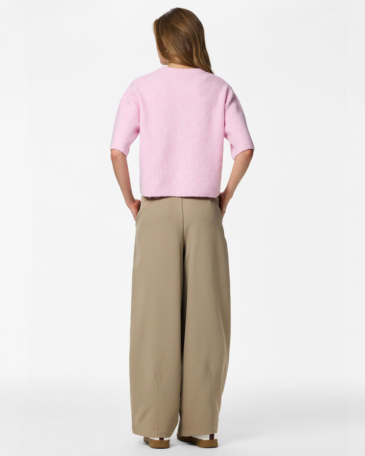 PIECES Cardigan Silly SS O-Neck Knit - Roseate Spoonbill/ Melange