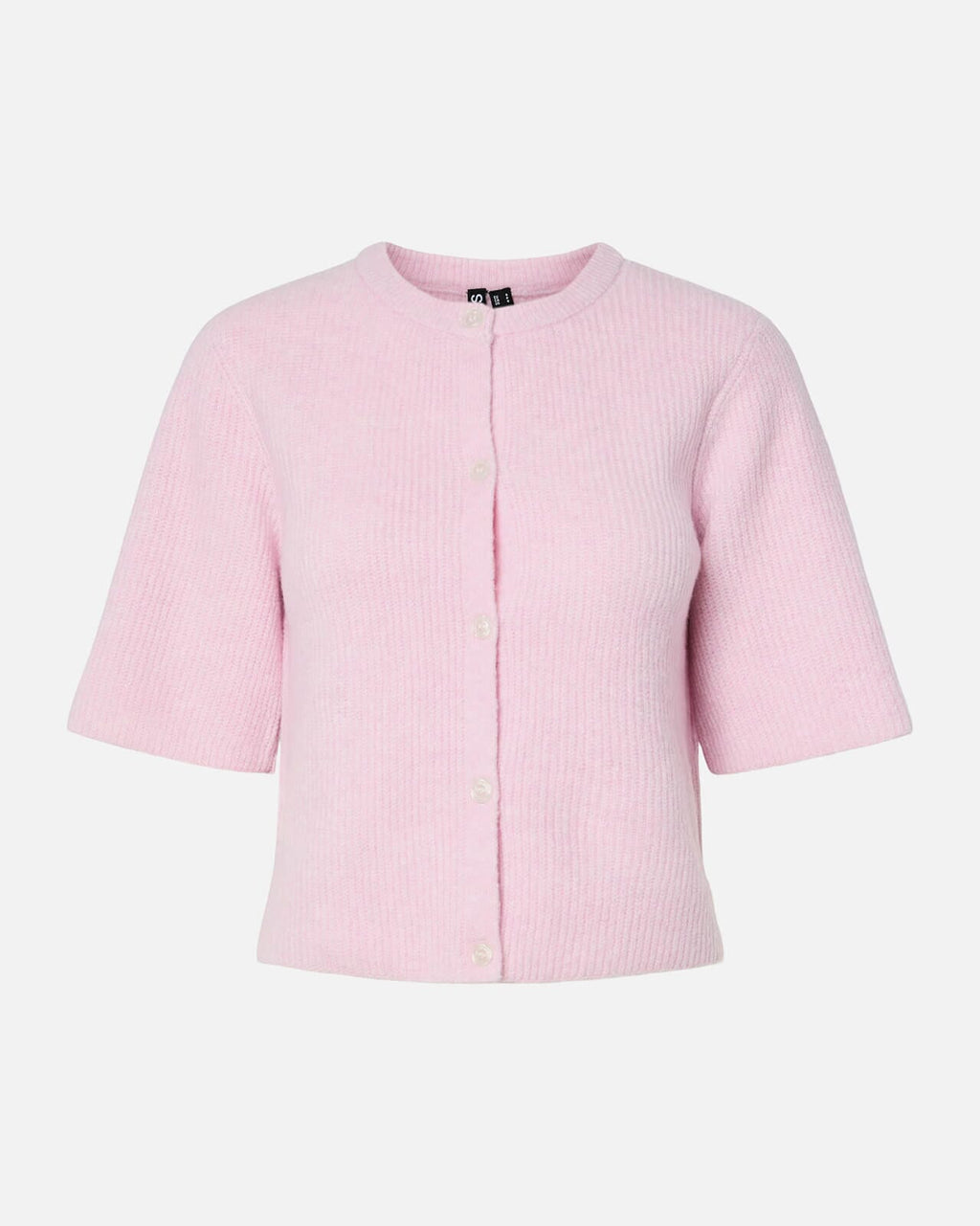 PIECES Cardigan Silly SS O-Neck Knit - Roseate Spoonbill/ Melange