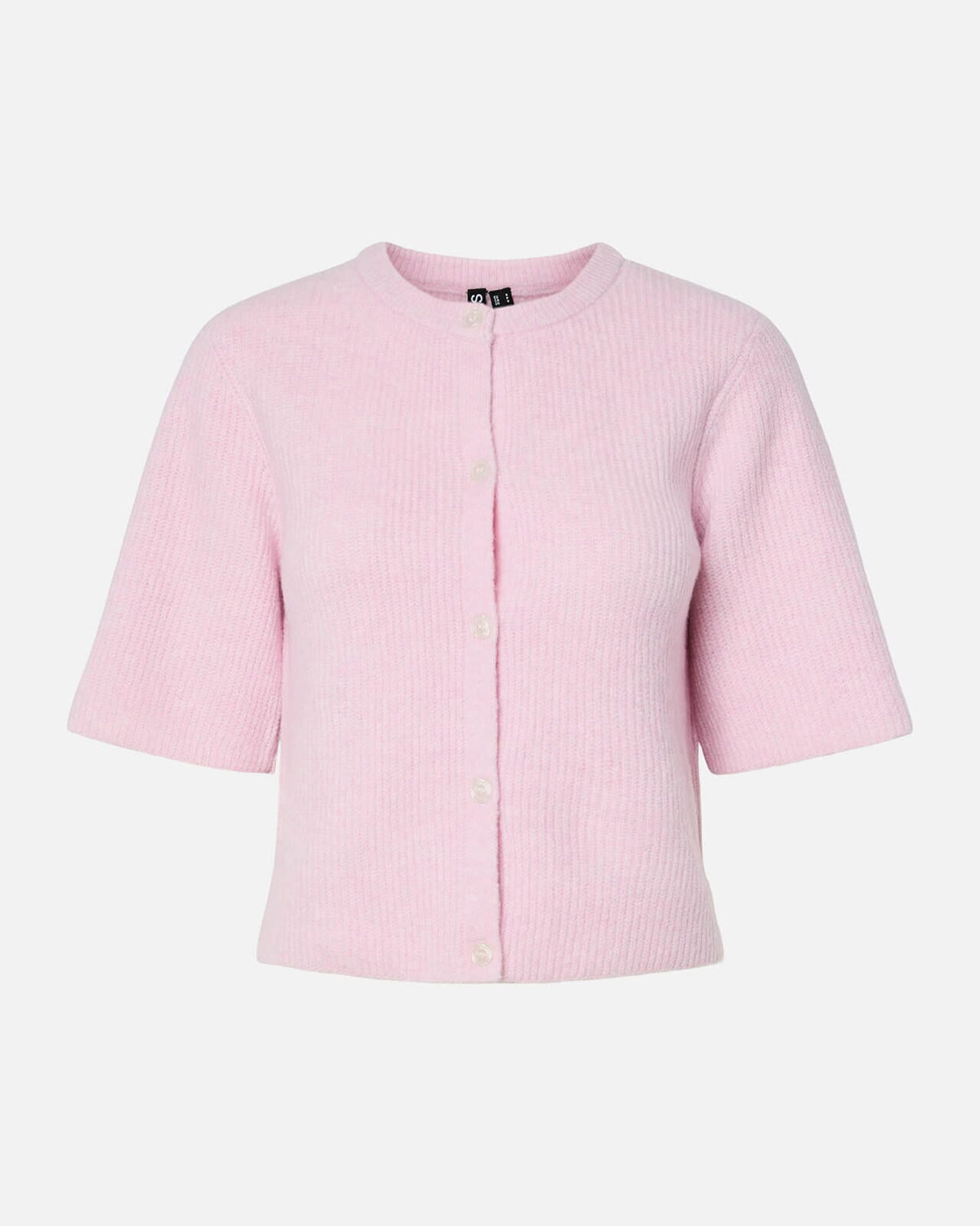 PIECES Cardigan Silly SS O-Neck Knit - Roseate Spoonbill/ Melange