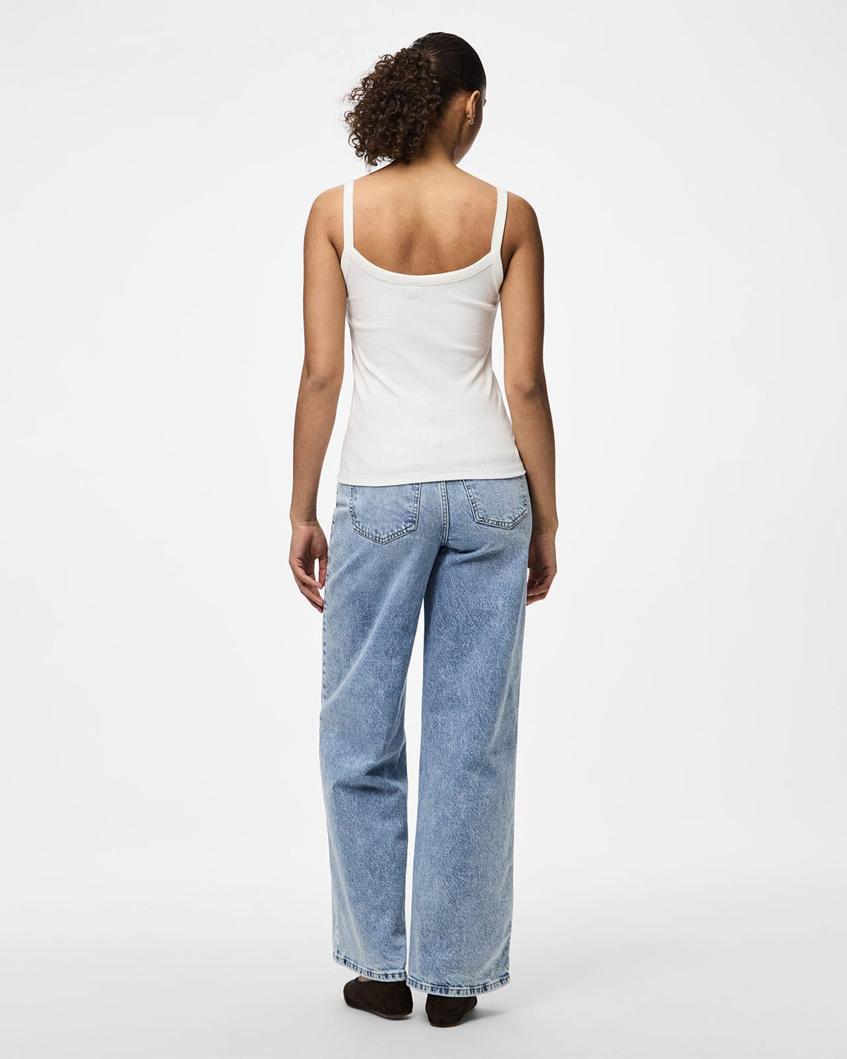 PIECES Singlet May Strap - Bright White