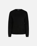 PIECES Genser Bree LS O-neck Knit - Black
