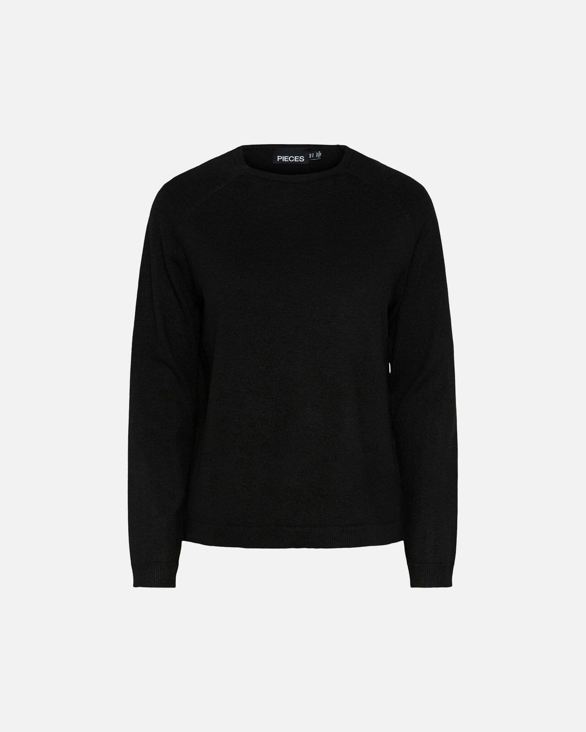 PIECES Genser Bree LS O-neck Knit - Black