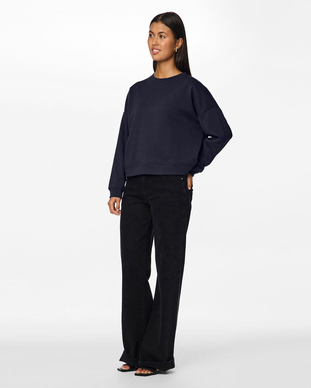 PIECES Collegegenser Chilli LS Sweat - Sky Captain