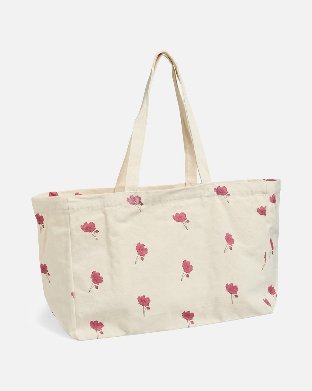 PIECES Veske Bella Tote Bag - Cloud Dancer/ Flower