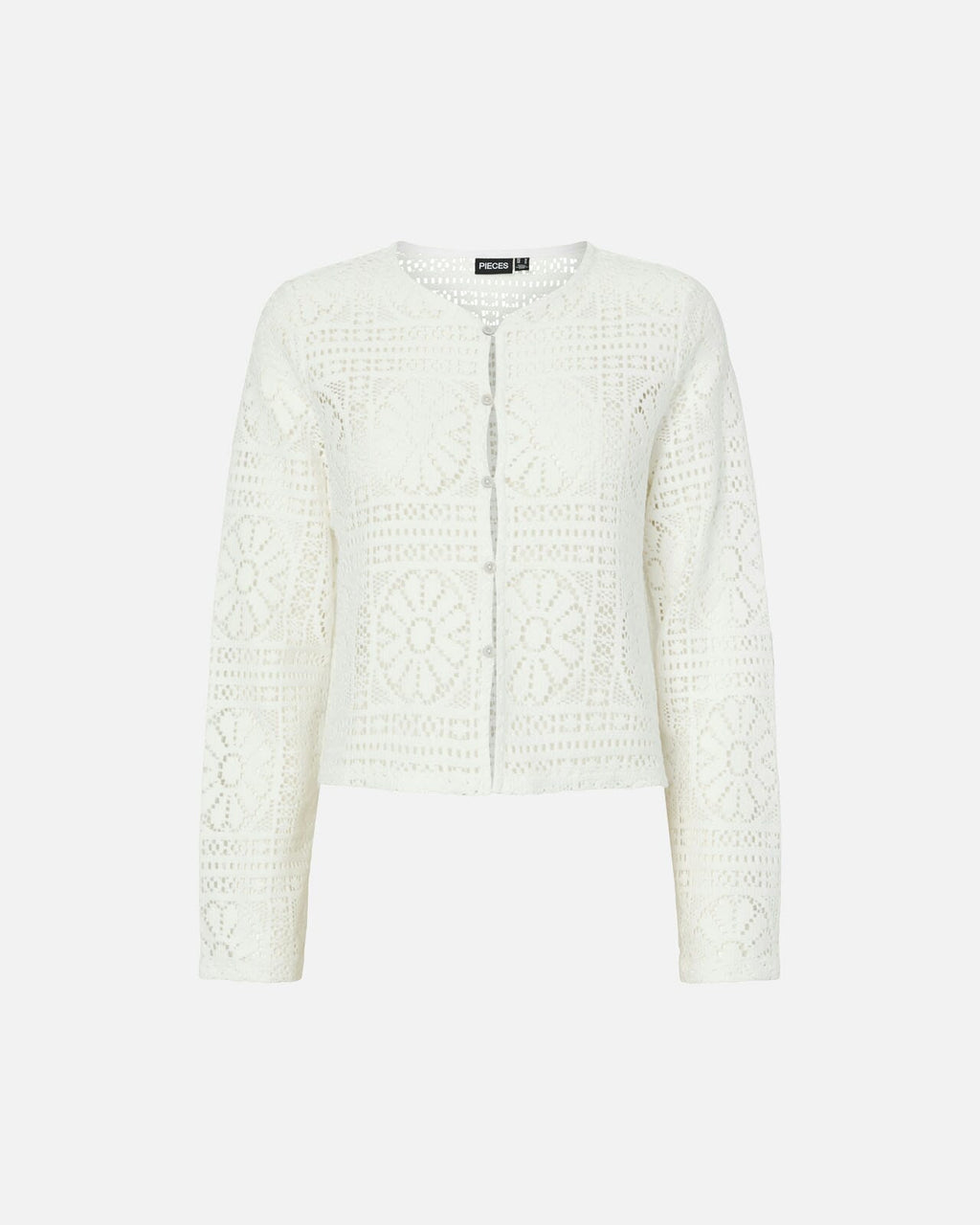PIECES Heklet Cardigan Bonnie LS - Cloud Dancer