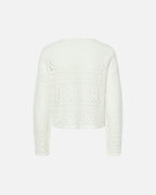 PIECES Heklet Cardigan Bonnie LS - Cloud Dancer