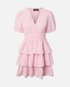 PIECES Kjole Monika SS Short - Bleached Mauve