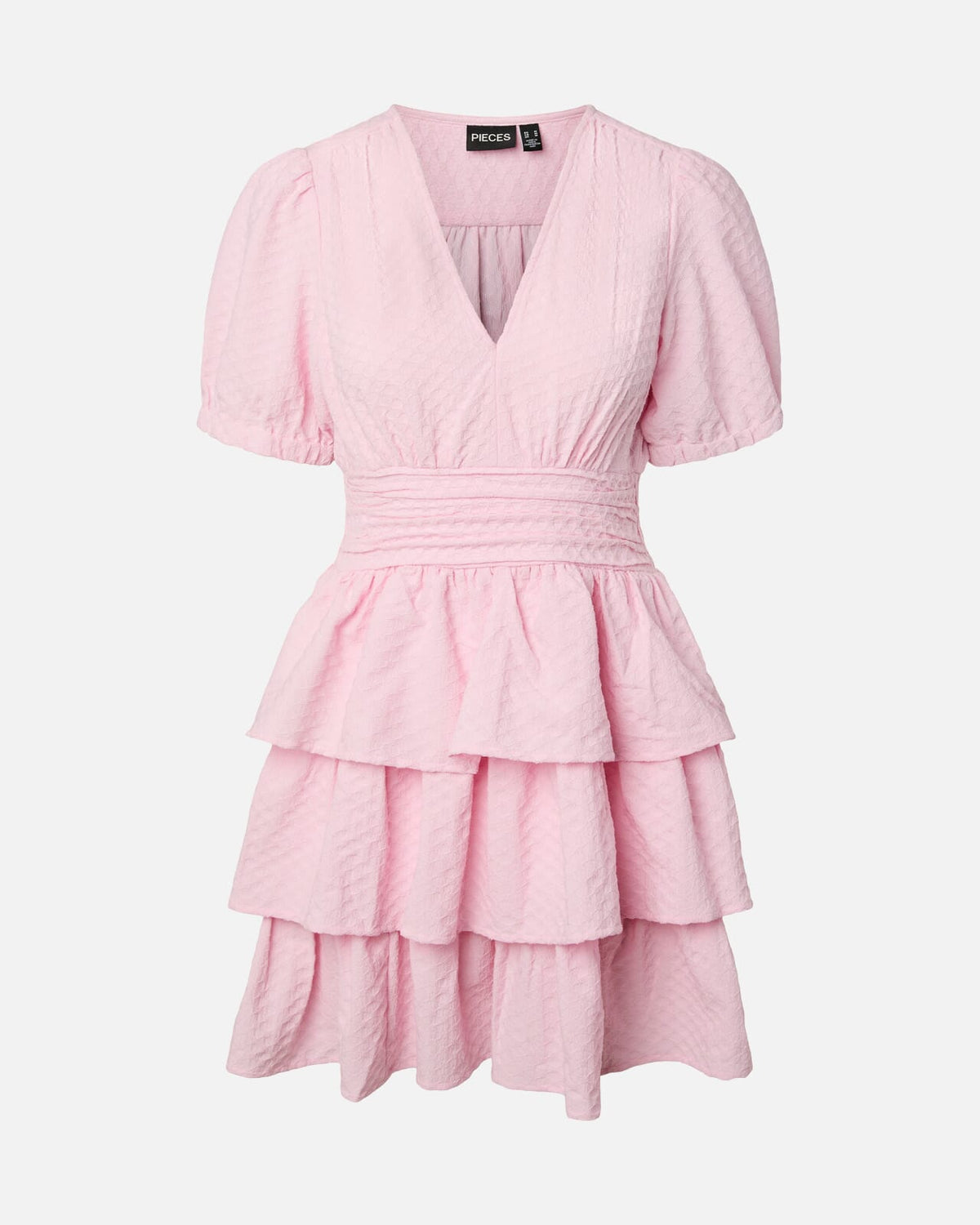 PIECES Kjole Monika SS Short - Bleached Mauve