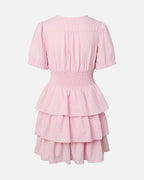 PIECES Kjole Monika SS Short - Bleached Mauve