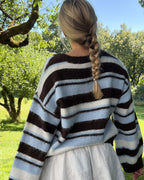 PIECES Strikket Cardigan Ada LS O-neck Knit - Hot Fudge/ Cashmere Blue/ Birch