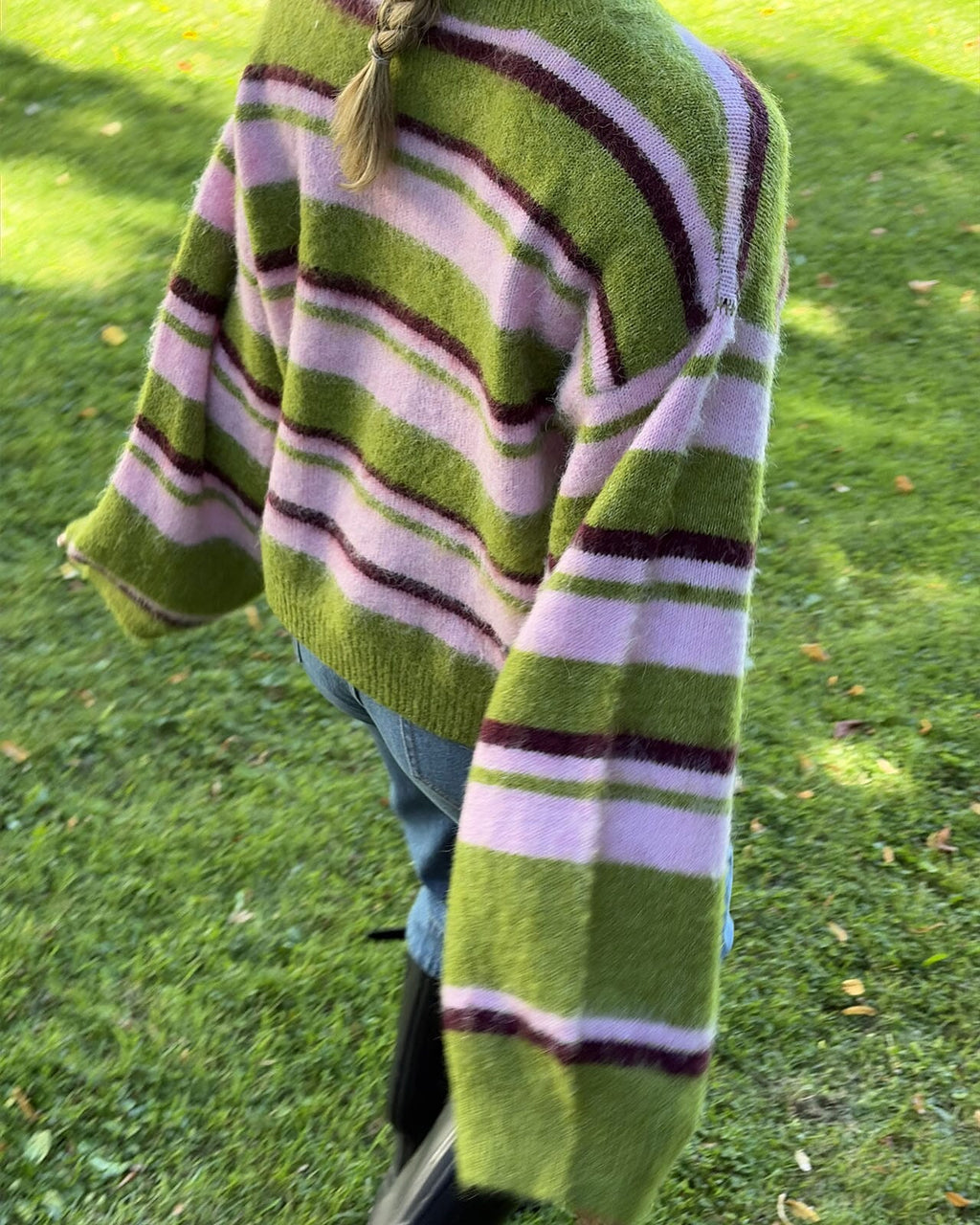 PIECES Strikket Cardigan Ada LS O-neck Knit - Woodbine/ Roseate Spoonbill/ Tawny Port