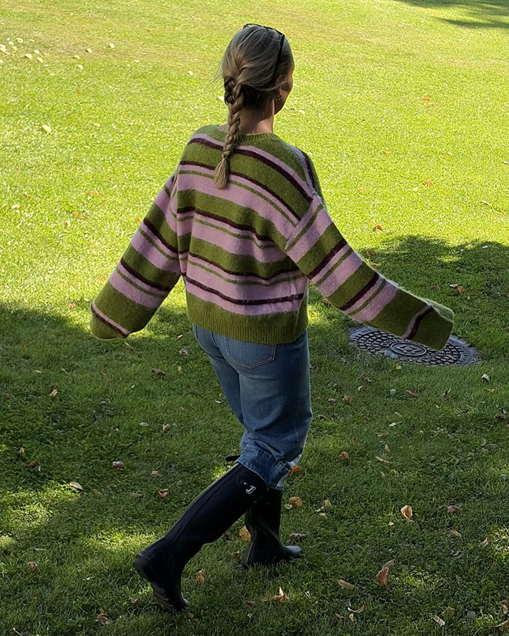 PIECES Strikket Cardigan Ada LS O-neck Knit - Woodbine/ Roseate Spoonbill/ Tawny Port