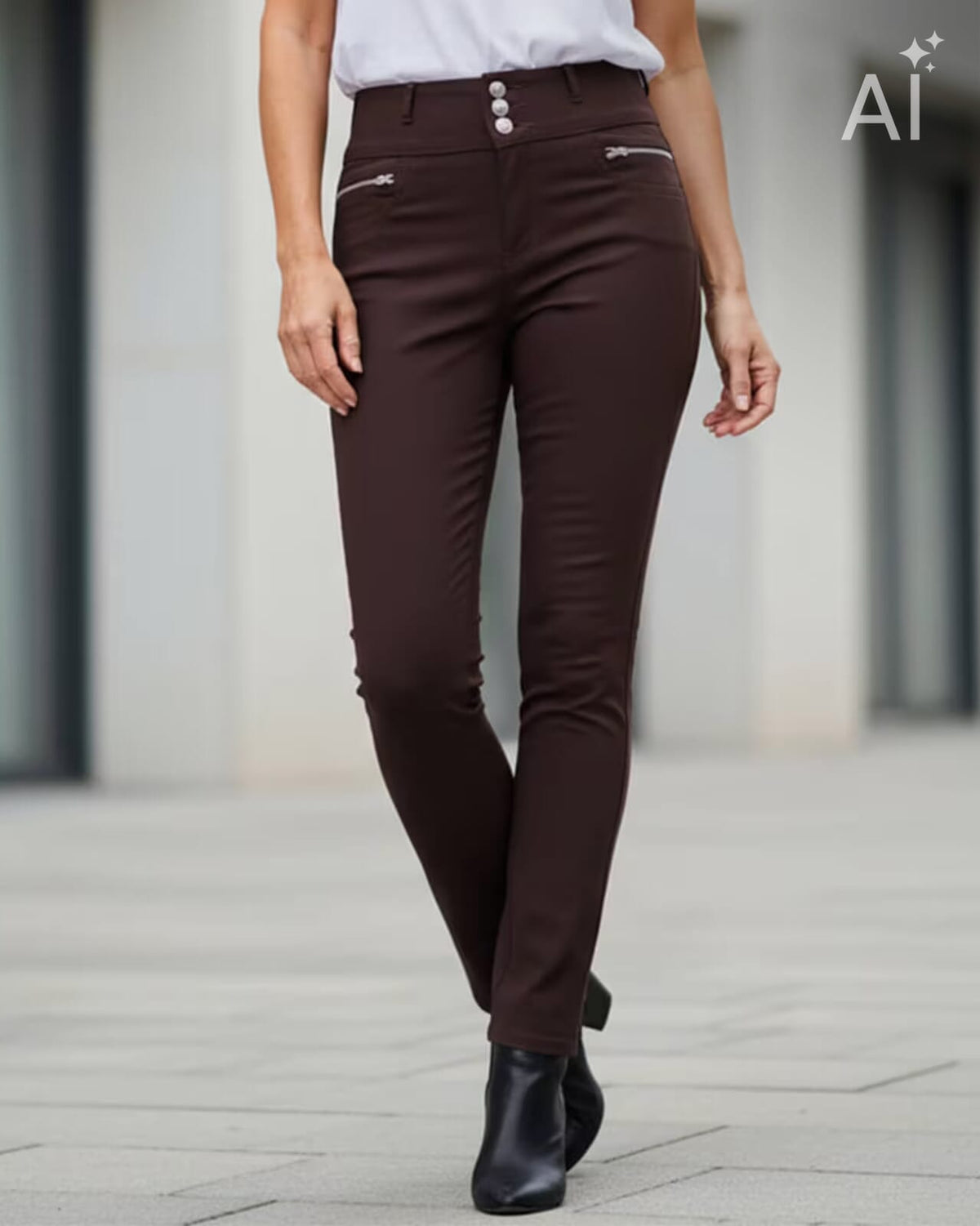 FLOYD Stretchbukse Saint 180A - Dk Brown