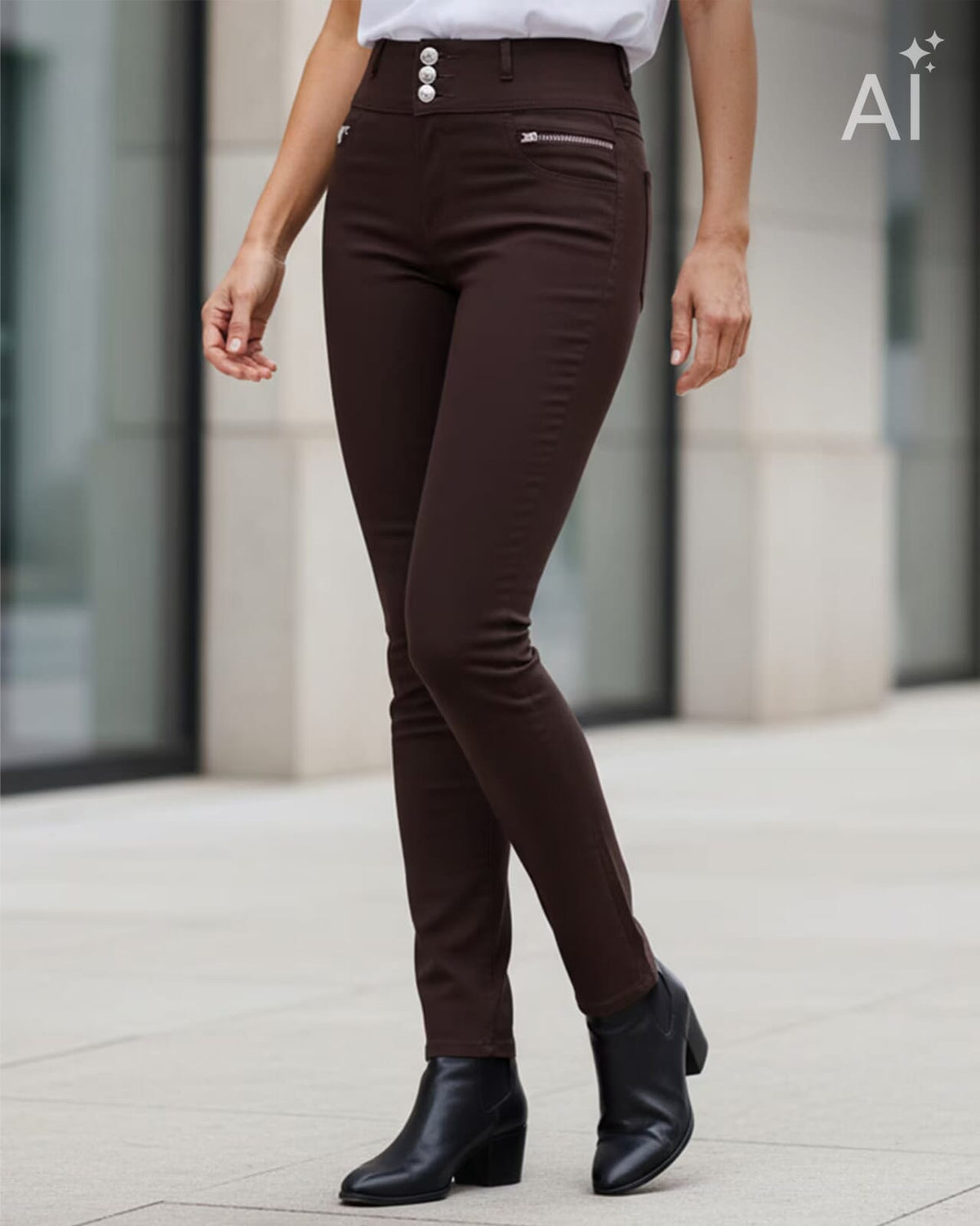 FLOYD Stretchbukse Saint 180A - Dk Brown