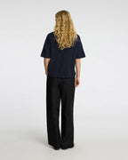 SELECTED FEMME Strikket Topp Maline Liliana 2/4 Knit O-neck  - Dark Sapphire/ Melange