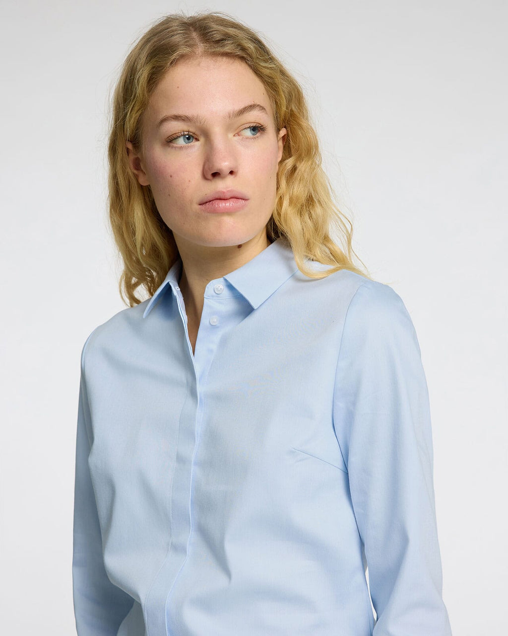 SELECTED FEMME Skjorte Romie LS Fitted - Light Blue
