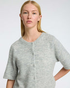 SELECTED FEMME Cardigan Lulu 2/4 Ullmiks Knit - Light Grey Melange