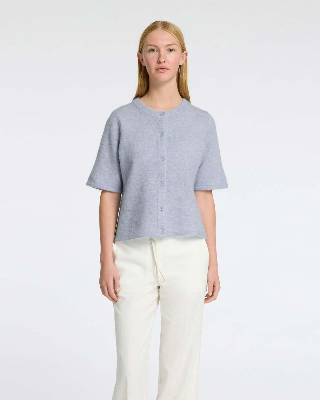 SELECTED FEMME Cardigan Lulu 2/4 Ullmiks Knit - Cashmere Blue Melange