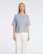 SELECTED FEMME Cardigan Lulu 2/4 Ullmiks Knit - Cashmere Blue Melange