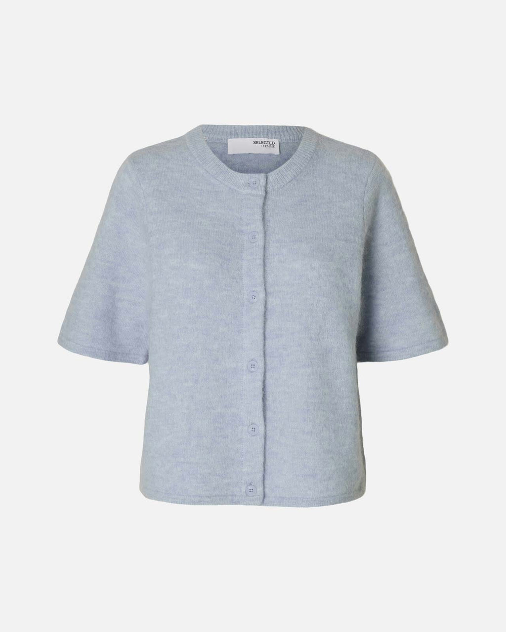SELECTED FEMME Cardigan Lulu 2/4 Ullmiks Knit - Cashmere Blue Melange