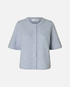 SELECTED FEMME Cardigan Lulu 2/4 Ullmiks Knit - Cashmere Blue Melange