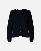 SELECTED FEMME Cardigan Sia Ras Ullmiks LS Knit O-neck - Dark Sapphire/ Melange