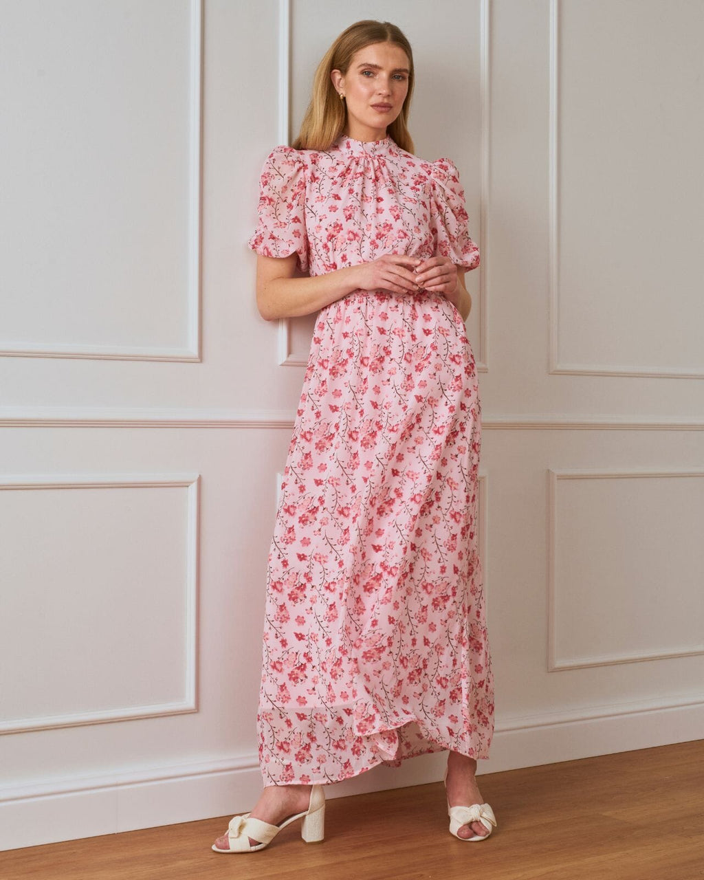 FLOYD Maxikjole Emmeli Flower - Pink