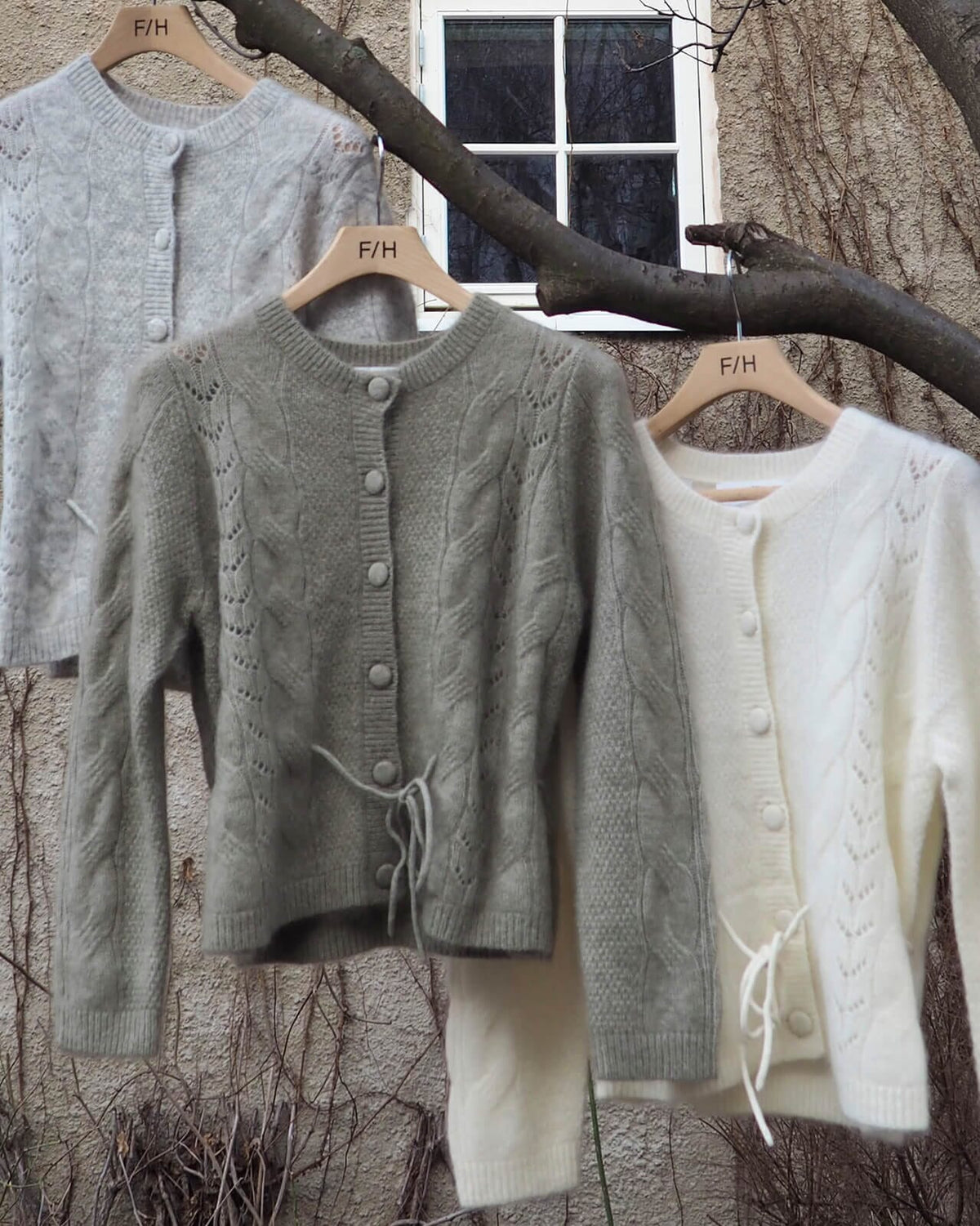 SELECTED FEMME Cardigan Vera LS Knit Belt Ullmiks - Vetiver
