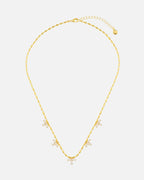 ORELIA Kjede Crystal Marquise Drop - Pale Gold