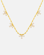 ORELIA Kjede Crystal Marquise Drop - Pale Gold
