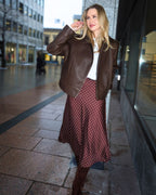 PIECES Skinnjakke Josie Biker - Hot Fudge/ Washed