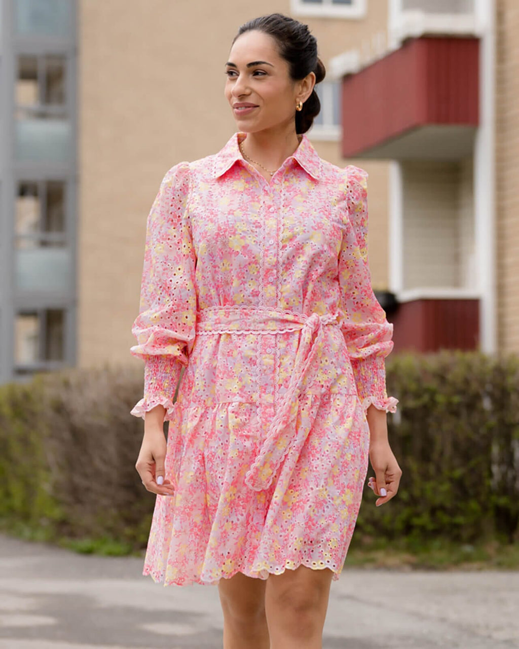 FLOYD Skjortekjole Alivia Sunny - Rose Petal
