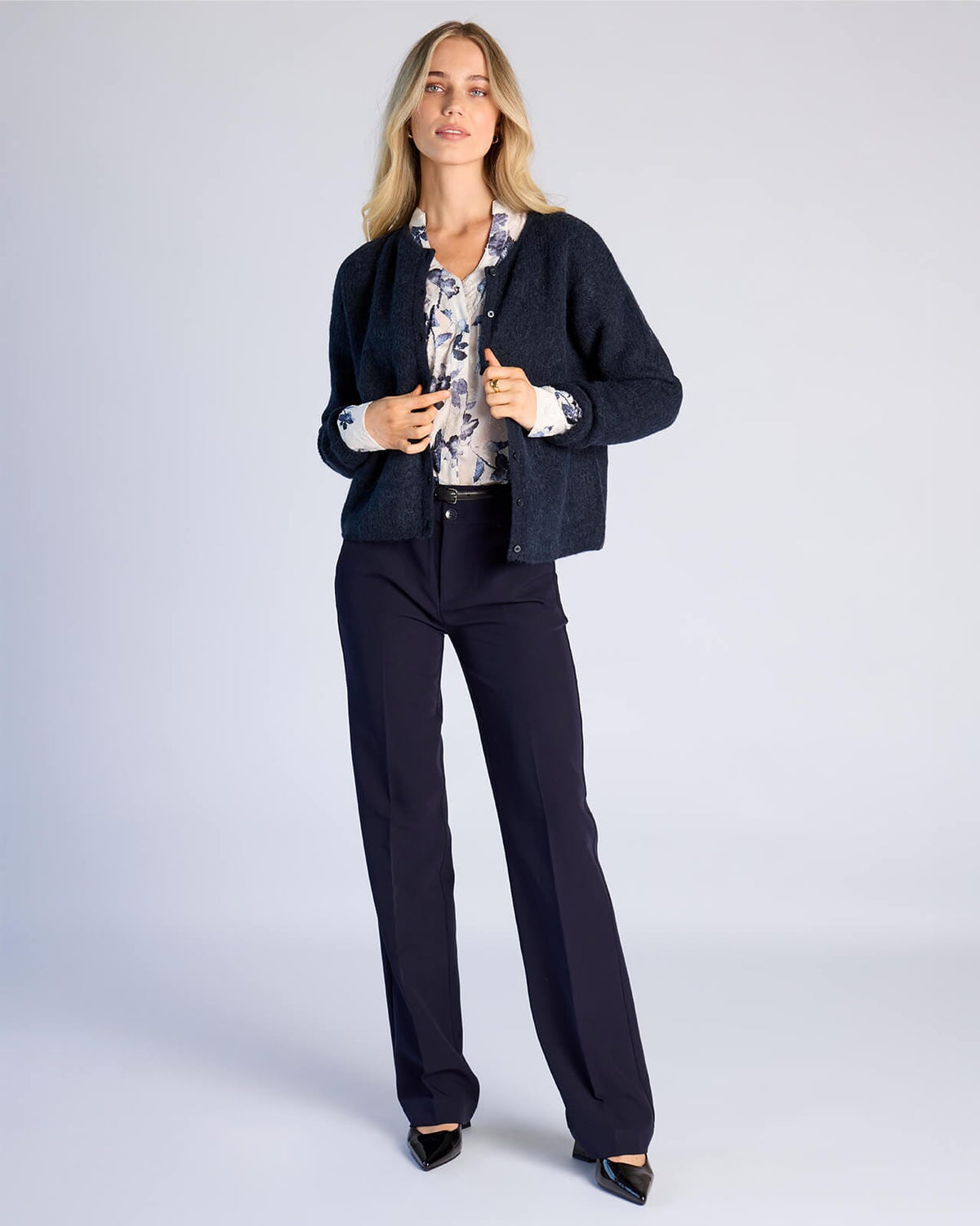 FLOYD Dressbukse Alana Straight YW24 - Navy