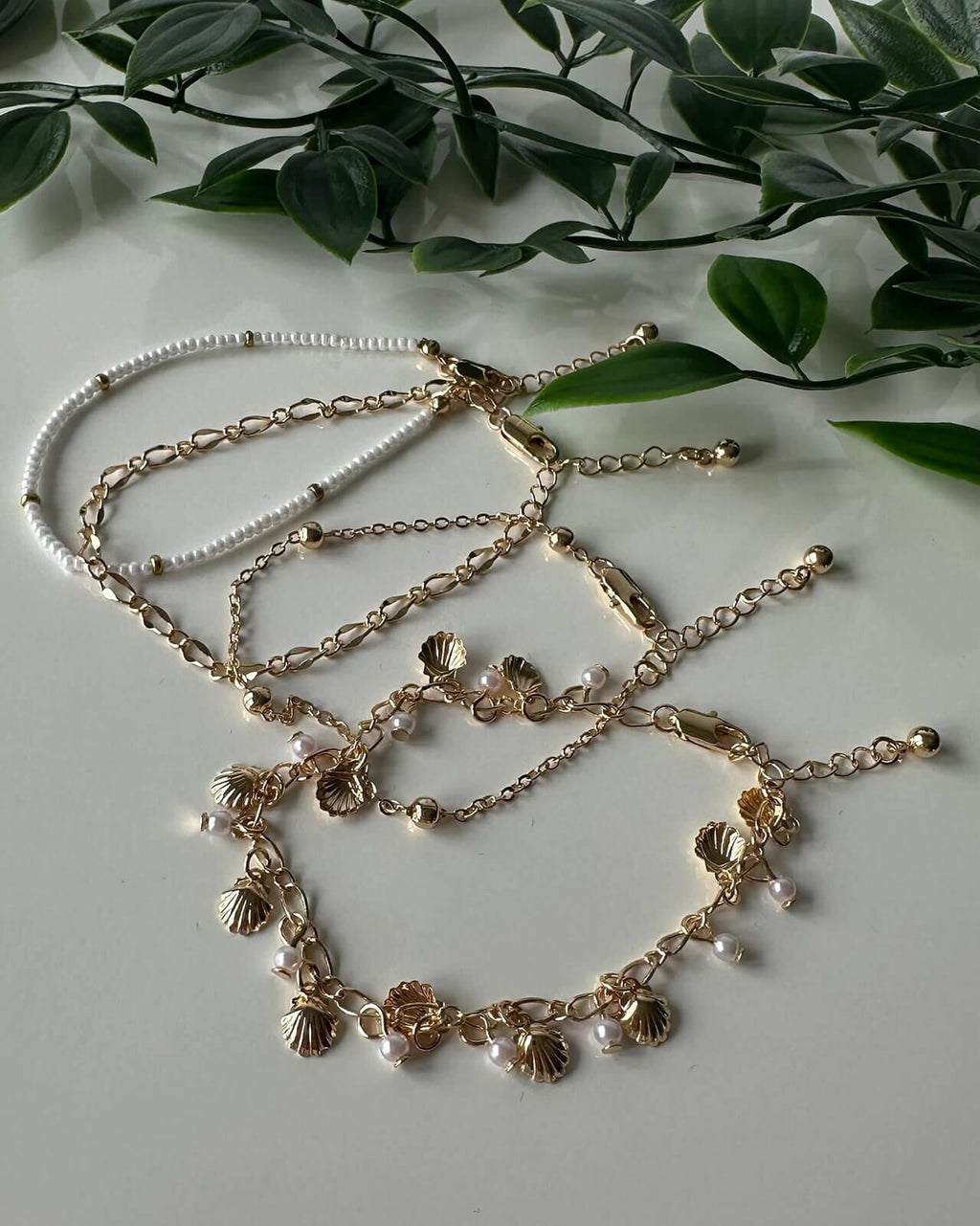PIECES Armbånd Emsa 4-pack Bracelets D2D - Gold Colour