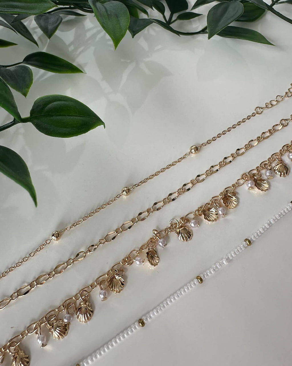 PIECES Armbånd Emsa 4-pack Bracelets D2D - Gold Colour