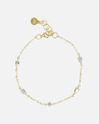 Snö of Sweden Armbånd Trinity - Gold/ Clear