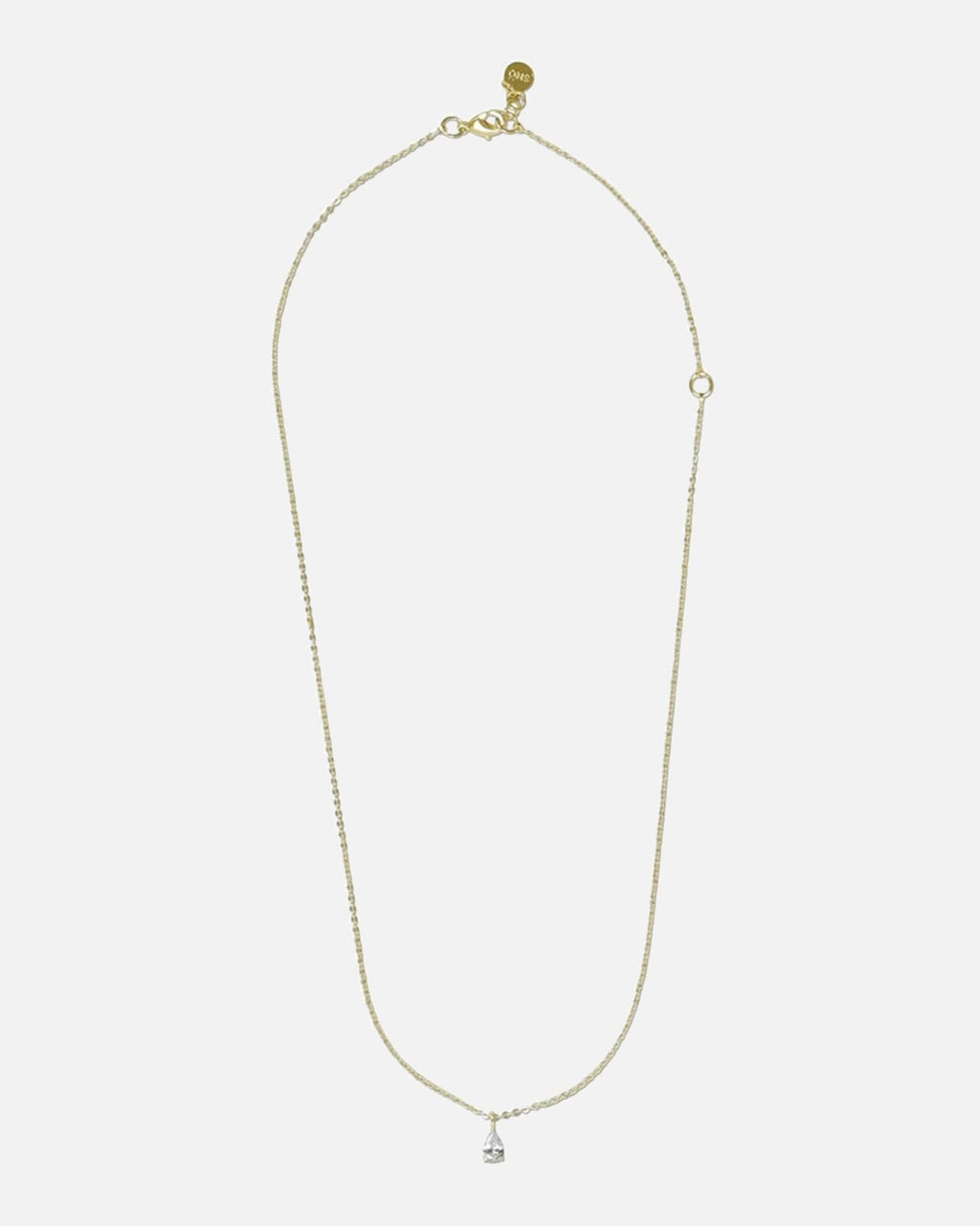 Snö of Sweden Kjede Trinity Drop Neck 40-45 - Gold/ Clear