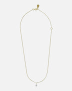 Snö of Sweden Kjede Trinity Drop Neck 40-45 - Gold/ Clear
