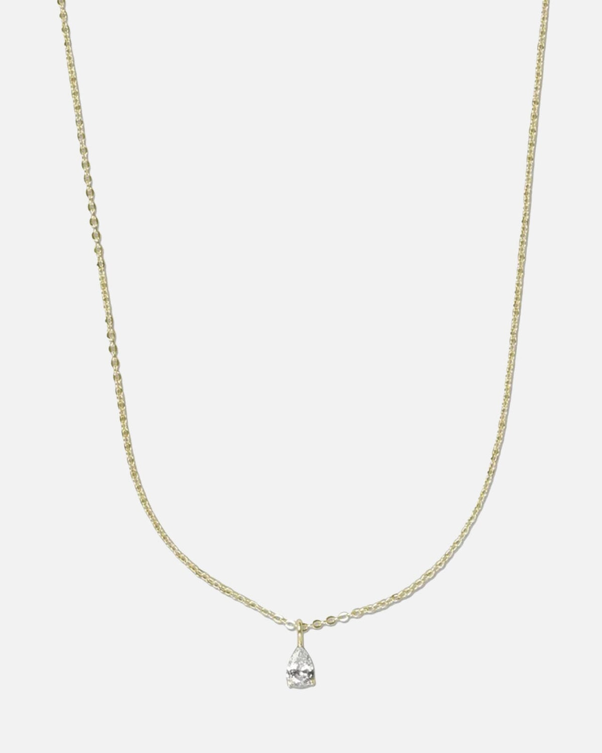 Snö of Sweden Kjede Trinity Drop Neck 40-45 - Gold/ Clear
