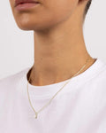 Snö of Sweden Kjede Trinity Drop Neck 40-45 - Gold/ Clear