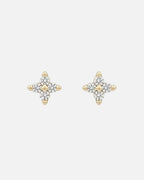 Snö of Sweden Øredobber Wish Small - Gold/ Clear